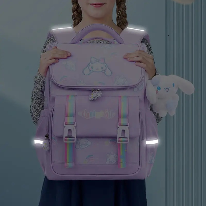 Sanrioed Cinnamoroll Anime Cute Large Capacity Children Backpack Schoolbags Student Cartoon Shoulder Bag Travel Gift for Friend 250227