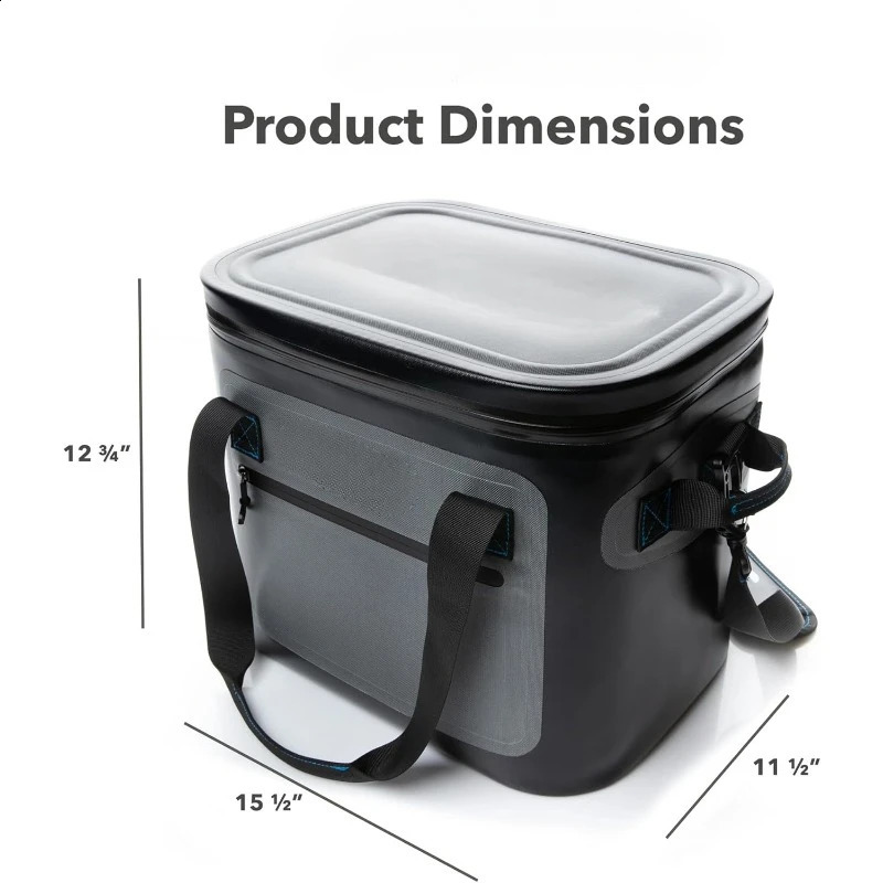 Ship from US 30 cans of soft cooler portable refrigerator with insulation bag used for lunch beach beverages travel camping picnics and 250227FBB