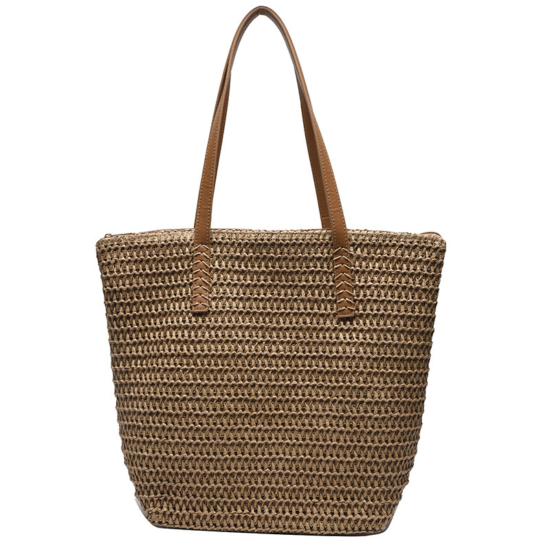 Summer Grass Beach 2025 New Woven Versatile Fashion Large Capacity Shoulder Tote Women's Bag #swissmilitary