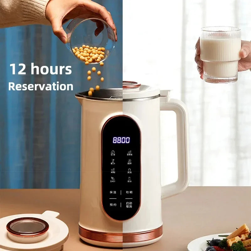 1500ml Soy Milk Machine Electric Juicer Blender Mixer Soybean Maker Wall Breaking 10leaf Blade Breakfast 250228