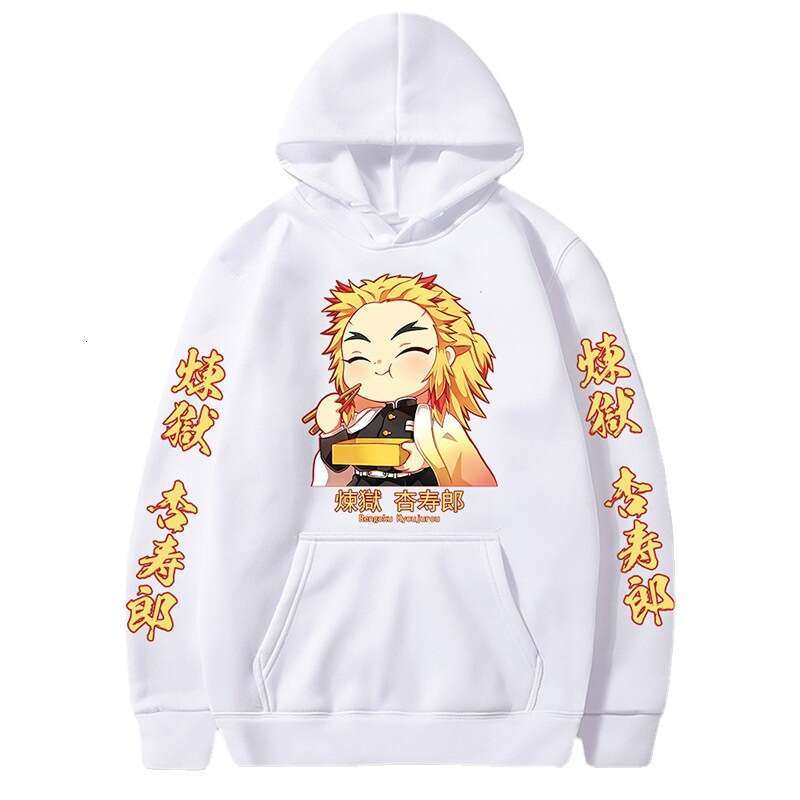 Sports hoodie, Demon Slayer Blade, Apricot Shoulang, hoodie with fleece, men's jacket