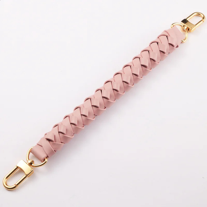 Woven Tote Handle Cowskin Genuine Leather Short Strap for Handbag Bag Parts Accessories Wholesale 31*2.5cm 250214