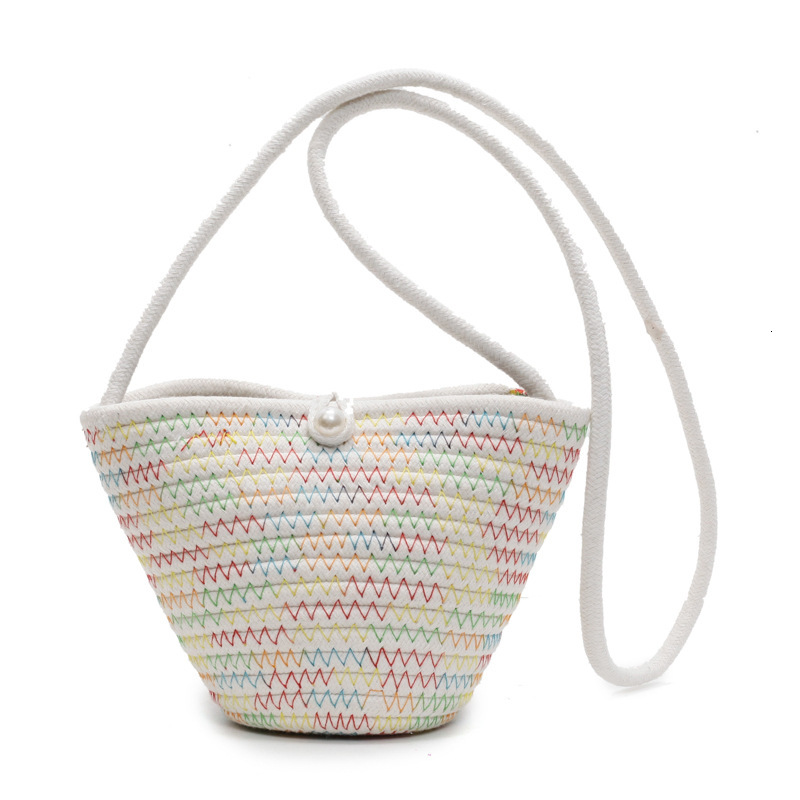 2025 New Summer Handmade Woven Straw Fresh Handbag, Beach Style Colorful Vacation Crossbody Bag, Small #swissmilitary
