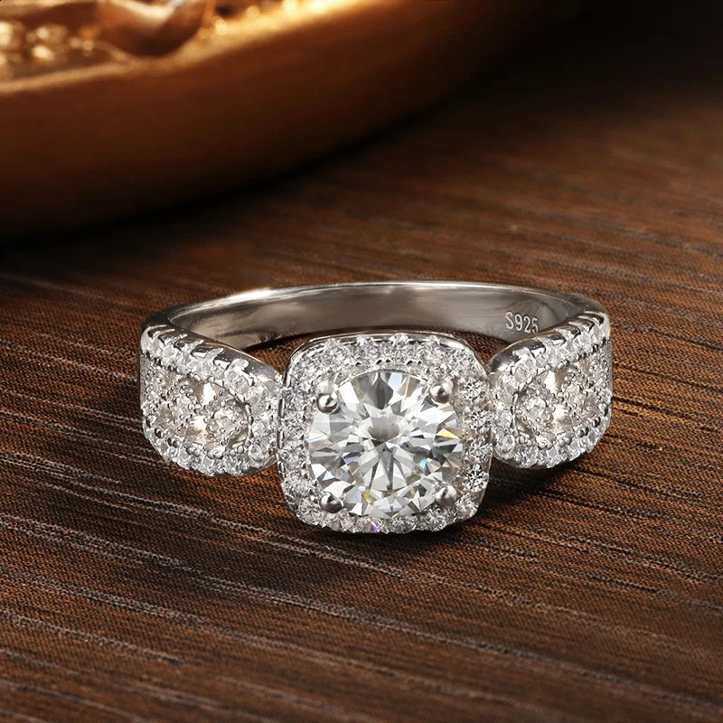 KNOBSPIN 1ct D Color Ring for Women GRA Certified Lab Diamond Engagement Wedding Band 925 Sterling Silver Ring 250219