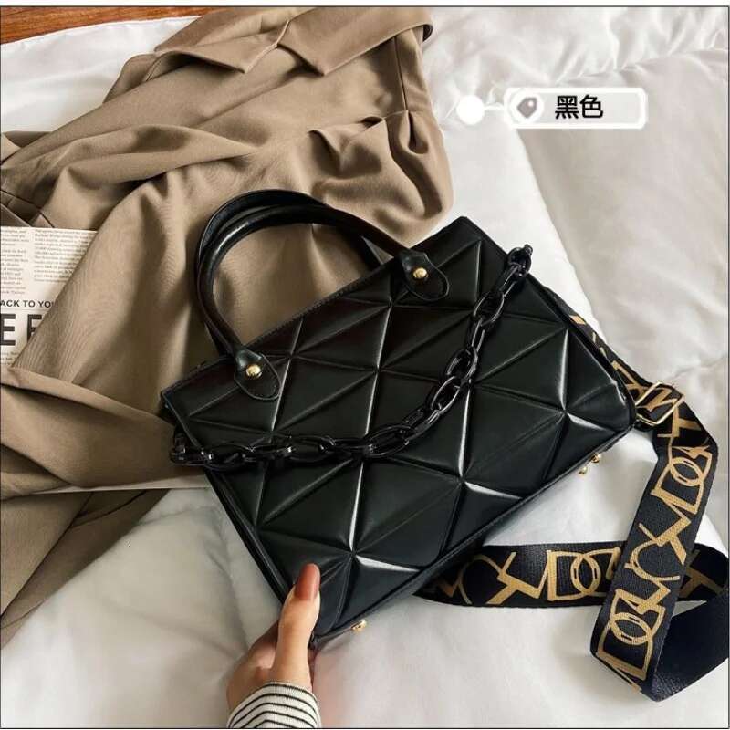 Ladies Handbag Girls Hundred Fashion Tote Commuter Large Capacity Slant Cross Bag Comfortable Shoulder Strap PU