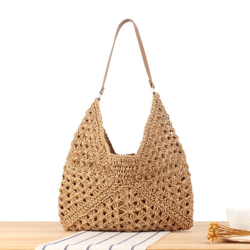 Designer Women's Hollow Out Knit Tote Handbags Crochet Shoulder Bag