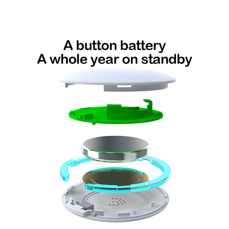 DHpet Bluetooth Pet Tracker - Round Smart Finder for Dogs, with GPS Positioning, Ultra - Portable, 365 - day Battery Life & Alarm Reminder