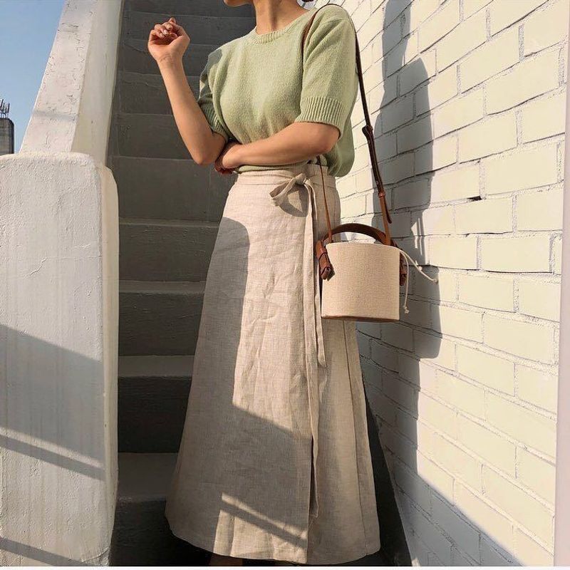 2024 spring/summer new Instagram popular canvas leather bucket color contrast small single shoulder crossbody female bag