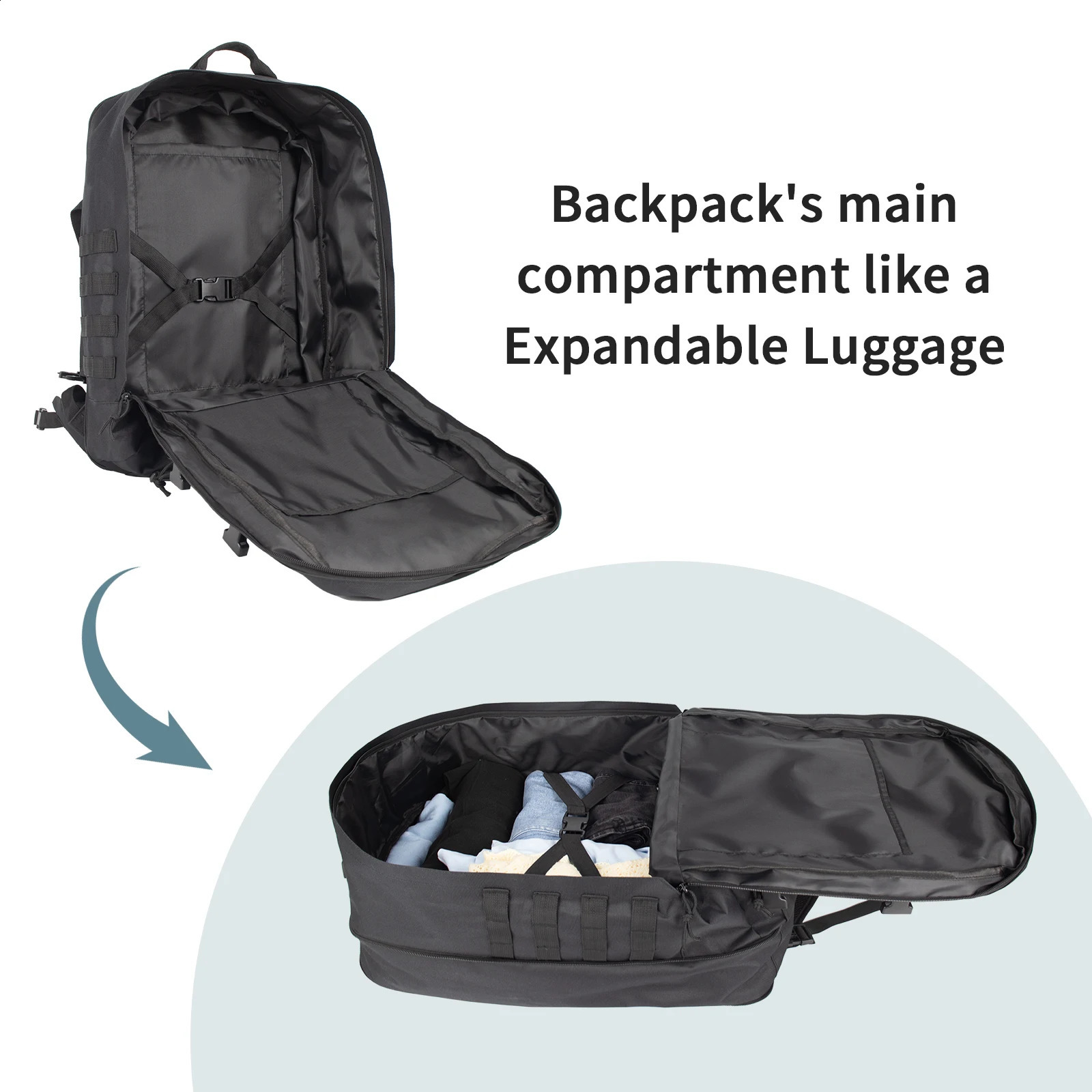 Ship from US 65LWomen Schoolbag Waterproof Large Capacity School Backpack Mens Travel Rucksacks Men Outd 250304FBB