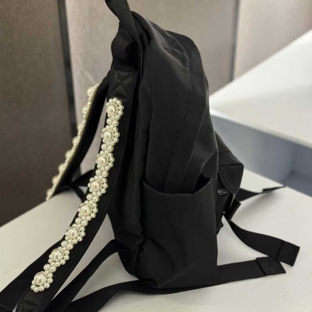 Instagram influencer spring/summer casual versatile pearl shoulder strap backpack, large capacity Japanese Korean women's bag 250215