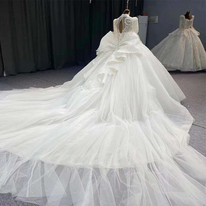 Custom Modern Dress Bride, V Neck Organza Ball Gown, Wedding Dresses For Women, Beads, Sequins, Lace, Robe Marriage