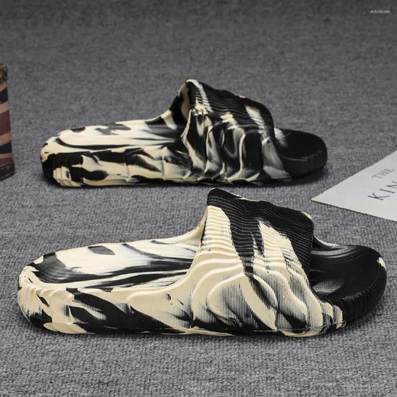 Slippers Original Size Walk Around Home Livingroom Men's Man Slides Shoes Summer Sandals Flip Flop House Slipper designer