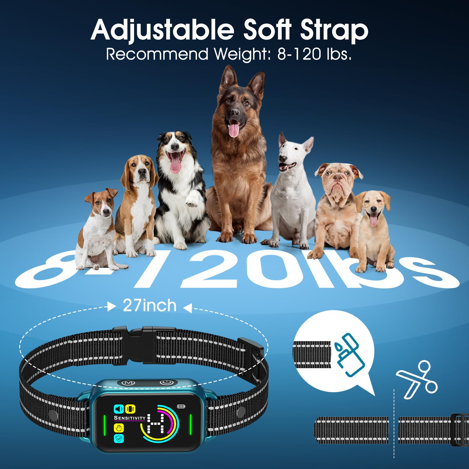 ,Smart Bark Collar,Rechargeable Anti Barking