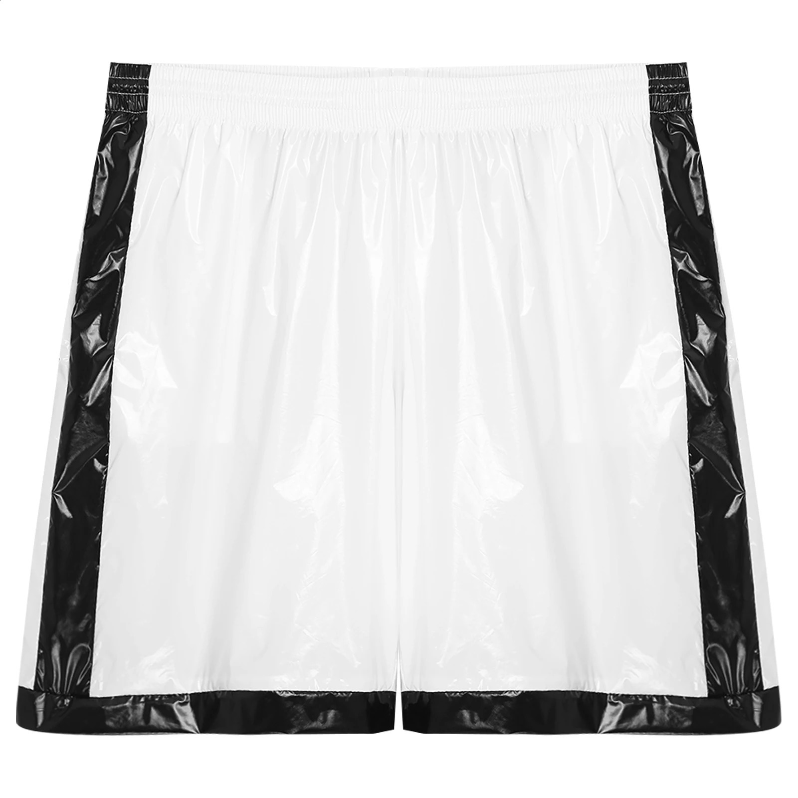 Mens Glossy Boxer Shorts Swim Trunks Quickdry Drawstring Beach for Surfing Sun Bathing Fitness Sports Homewear Sleepwear 250228Z