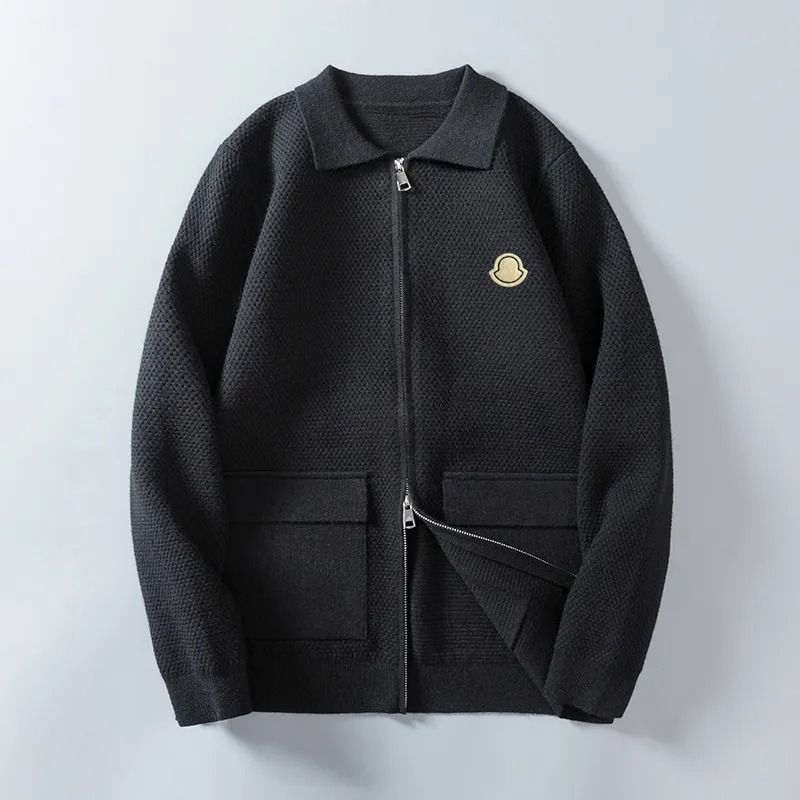 moncalerr Top Grade Autum Winter Fashion Knitwear Japanese Street Mens Cardigan knitted Sweater Casual Coats Men Clothing 194