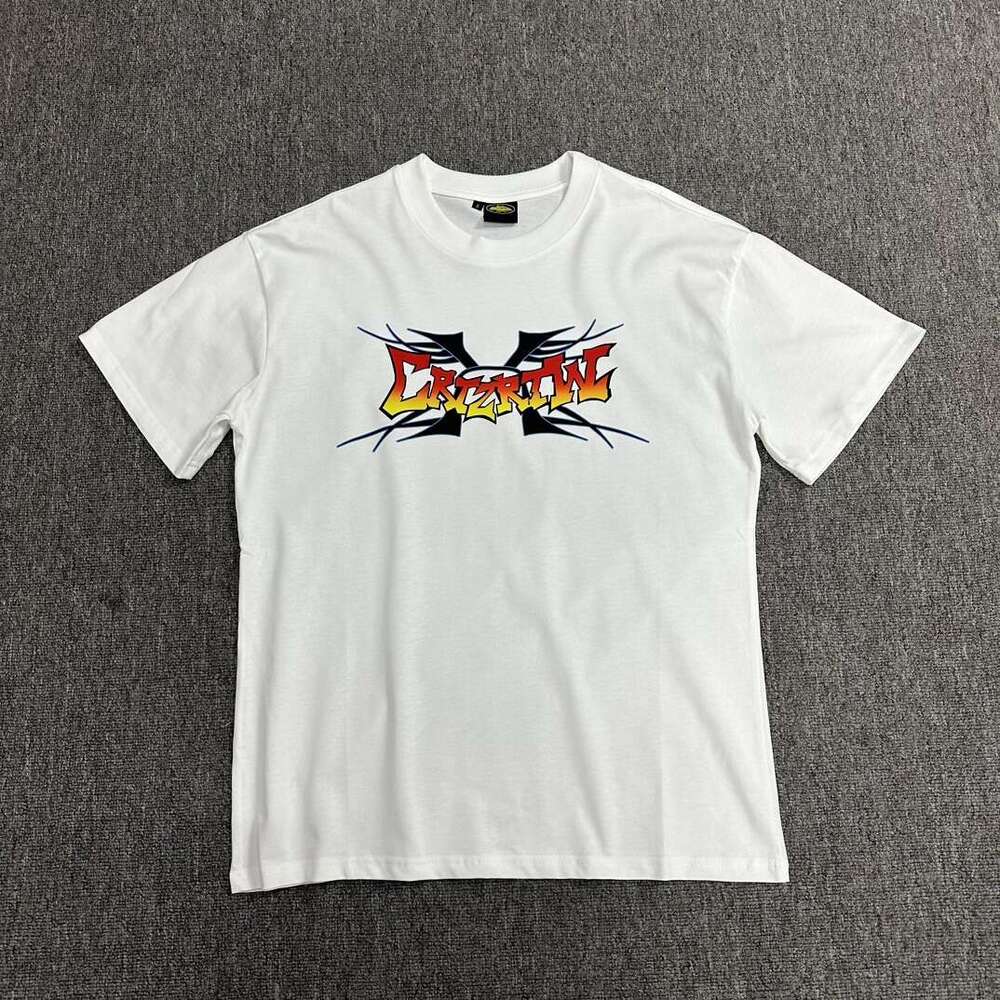 High street style hip-hop casual T-shirt for men and women, half sleeve fashion, summer new style, letter cartoon printed short sleeved shirt
