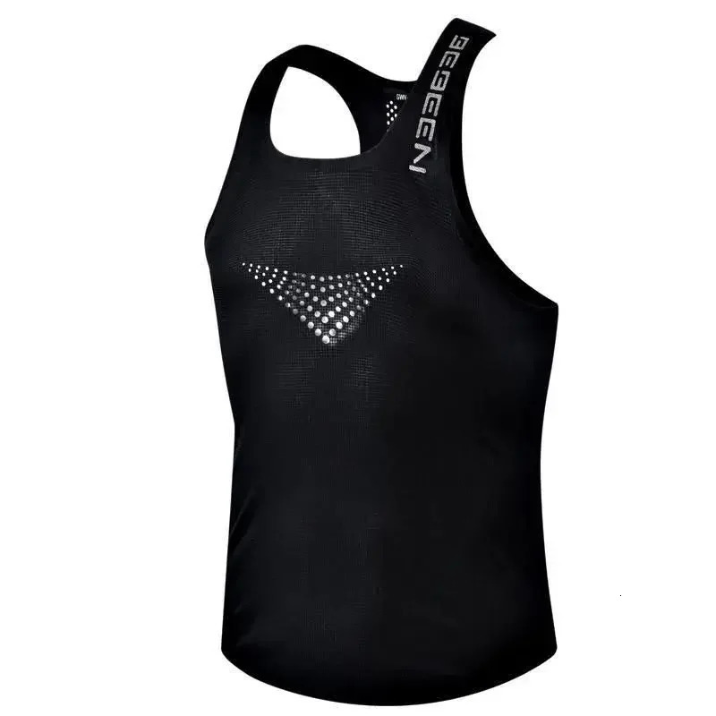 Mens Vest Mesh Breathable Quick Dry Outdoor Sports Sleeveless Top Lightweight Slim Fit Tank Top MenS Fashion Summer 250225