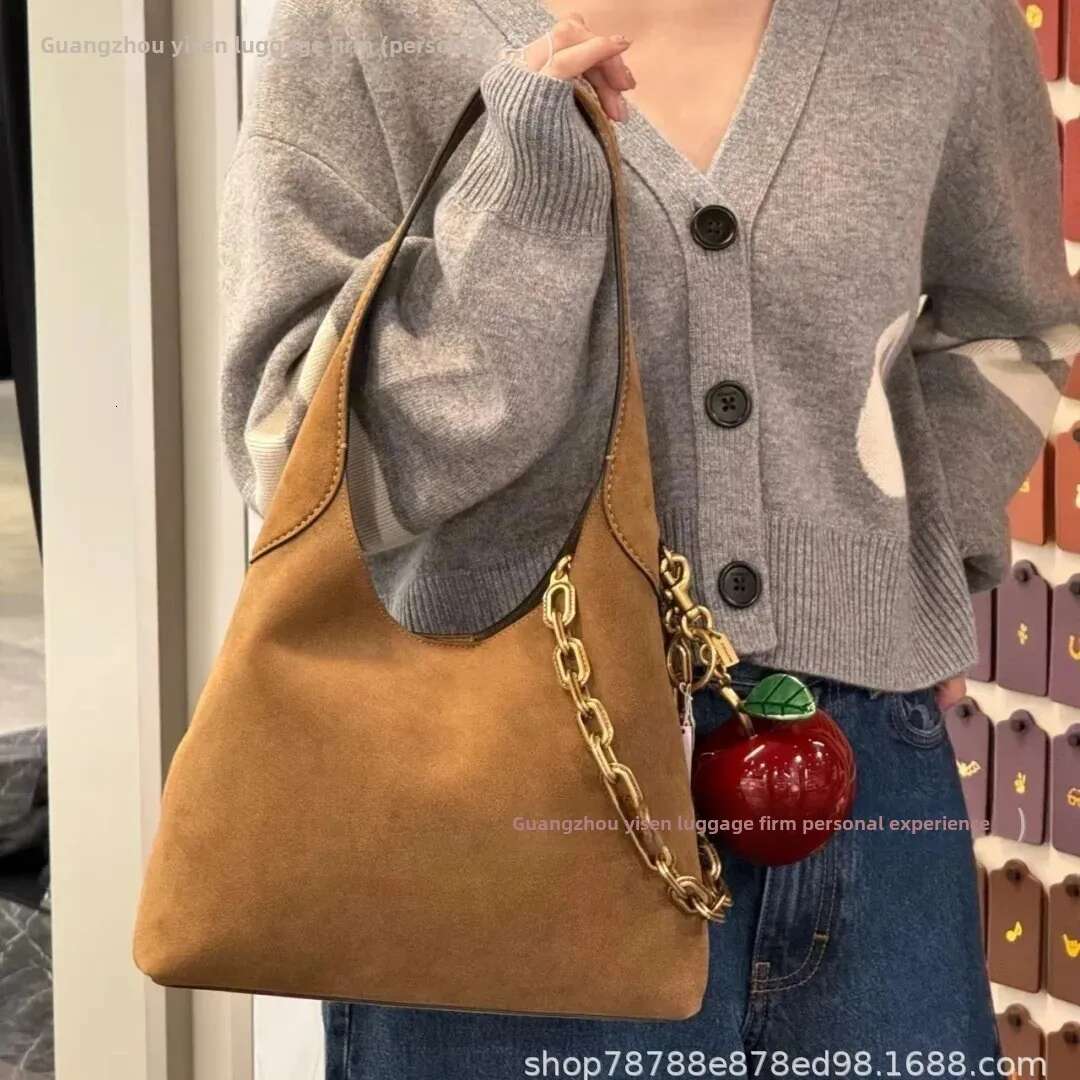 New Fashionable Versatile Brooklyn Handbag Vintage Simple Underarm Single Shoulder Women's Crossbody Bag Motorcycle Equipmen