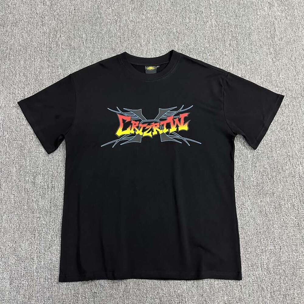 High street style hip-hop casual T-shirt for men and women, half sleeve fashion, summer new style, letter cartoon printed short sleeved shirt