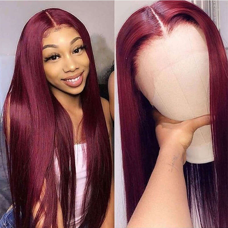HD Front Lace Wig Real Female Front Lace Wig J Headset Straight Human Hair