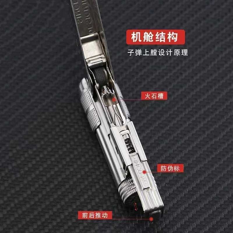 Original IMCO 6700 Retro Stainless Steel Metal Lighter Austrian Gasoline Grinding Wheel Lighter Kerosene Collection with Box Y250228