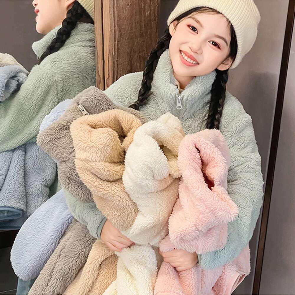Ddmyshoesvip Family Match Coral Coat Kids Warm Jacket Girls Boys Thick Outerwear Autumn Winter Children S Clothing
