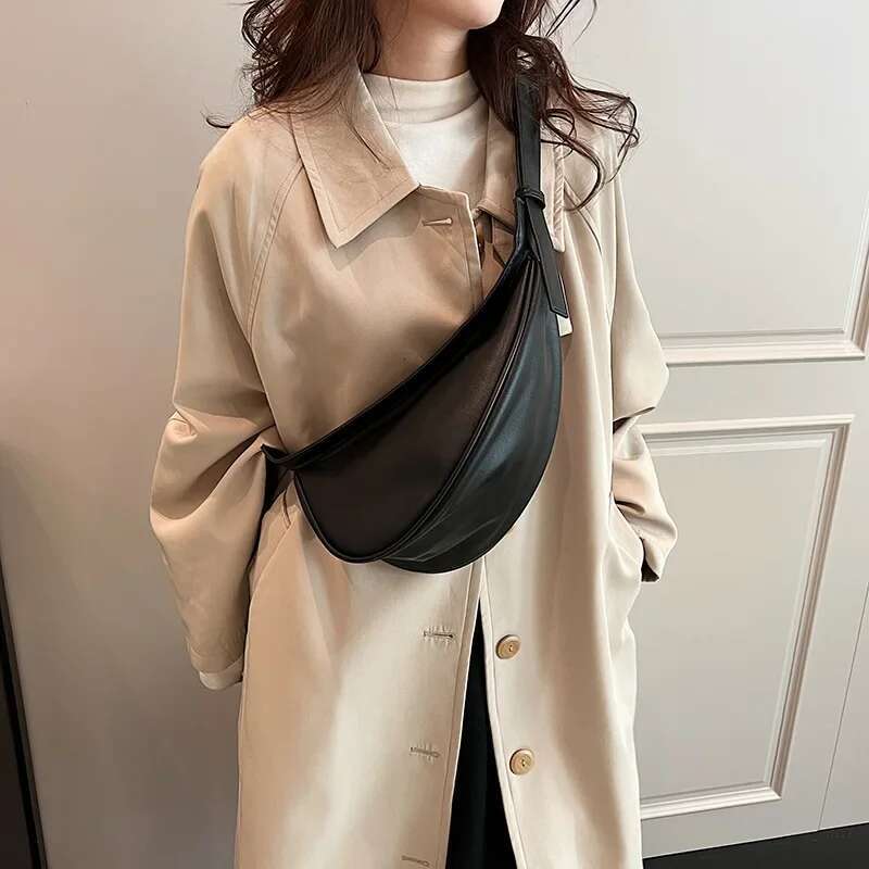 Sewing Thread Shoulder Zipper Women's Bags new style5 Hot Sale PU High Capacity Handbag Solid Saddle Splicing Bolsas De Mujer