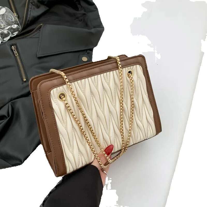 Girls New Shoulder Tote Dia Fashion Ing Commuter Women's Bag Chain Decoration PU Material