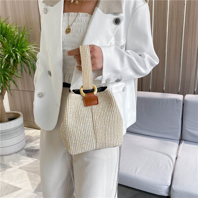 Straw for women 2025 new summer fashion handbag Korean version beach versatile woven single shoulder crossbody bag #swissmilitary