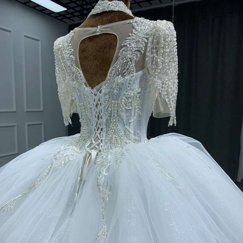 custom elegant organza dance pearls ribbons mn197 wedding dress