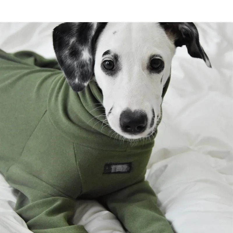 Fahison Whippet Italian Greyhound Clothing Cotton Dog Jammies Winter Warm Turtleneck Stretch Pet clothes 250226