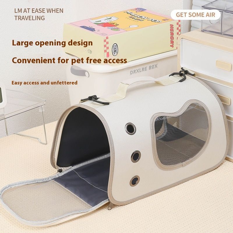 Pet Portable For Going Out Crossbody Car Small Breathable Large Capacity Side Opening Single Shoulder Cat And Dog Bag