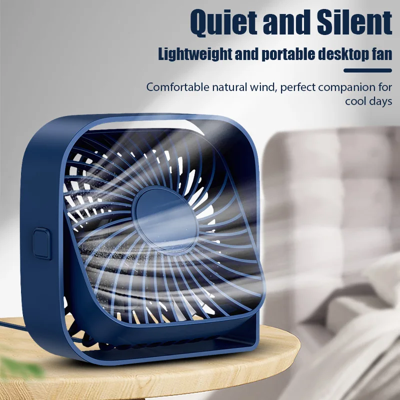 USB Desk Fan 360° Rotatable Head Mini Table Electric Fan Home Office Room Desktop fan Portable Air Cooler Strong Wind ventilador