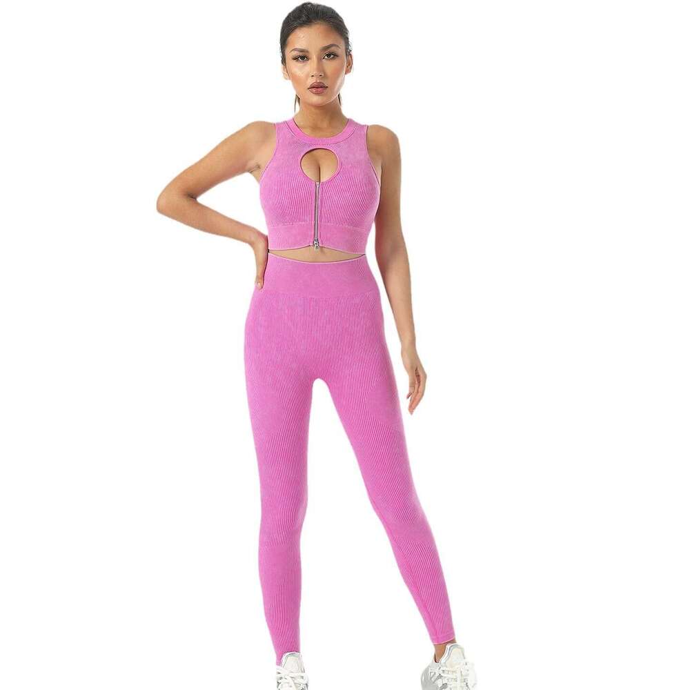 European and American quick drying five piece sports suit shockproof bra fiess yoga pants 2025 new casual fashion trend clothing