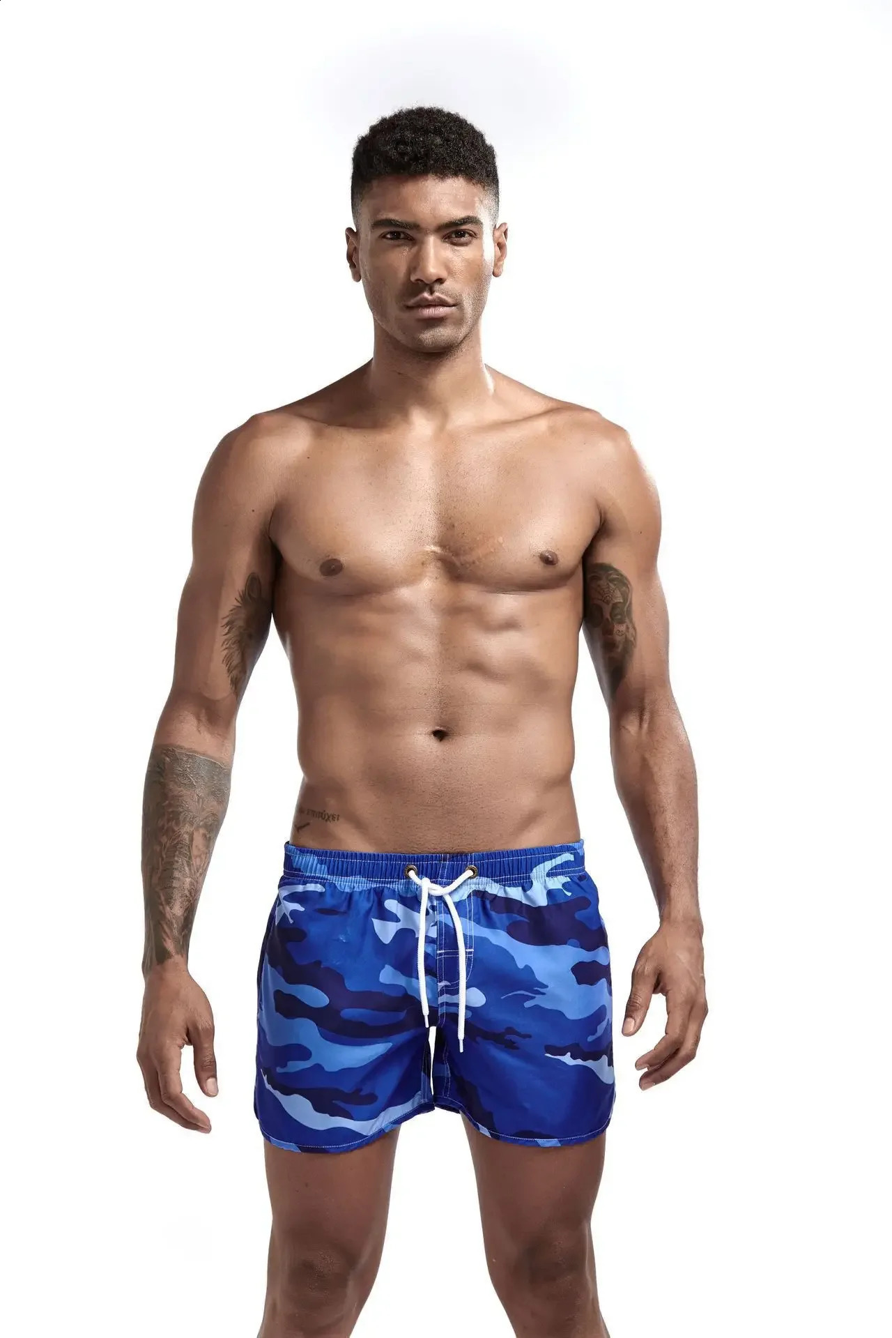 Mens Camouflage Board Shorts Youth Tie Up Loose Breathable Sportswear Summer Beach Casual Aro Pants Home Sleepwear Fitness Outfit 250228Z