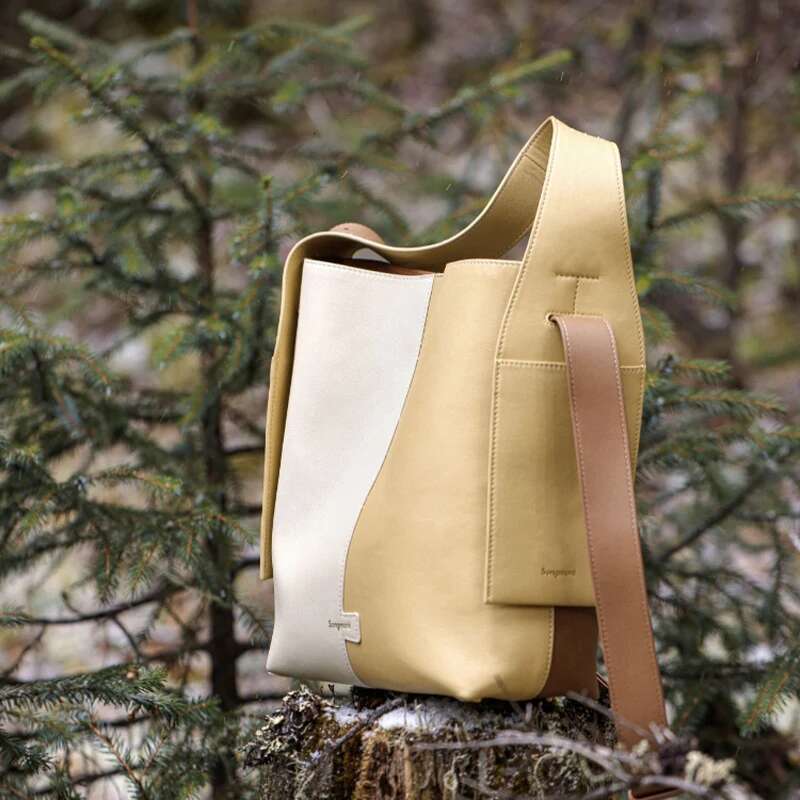New Genuine Leather Casual Tote Hanging Ears Design Messenger High Capacity Commute Women Shoulder Bag