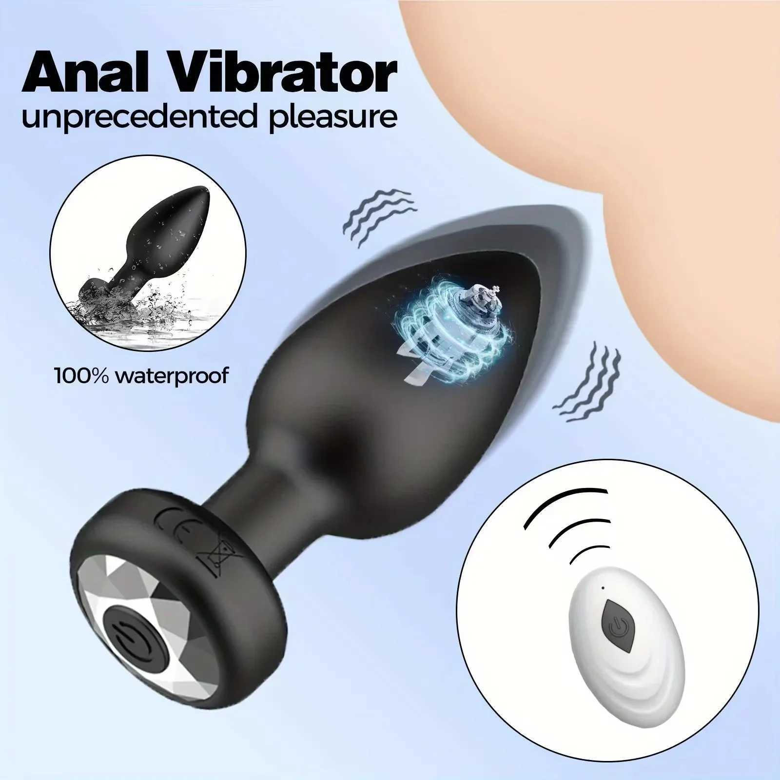 APP Wireless Control Anal Butt Plug Vibrator Men Prostate Massager Stimulator Female Masturbator Adult Sex Toy for Women Men GayW250228