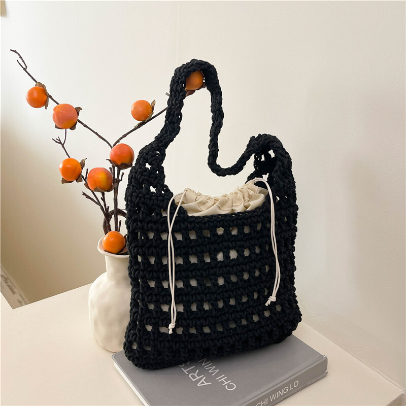 Weaving vegetable baskets, single shoulder handbags, 2025 summer new women's grass woven bags, beach vacations #swissmilitary