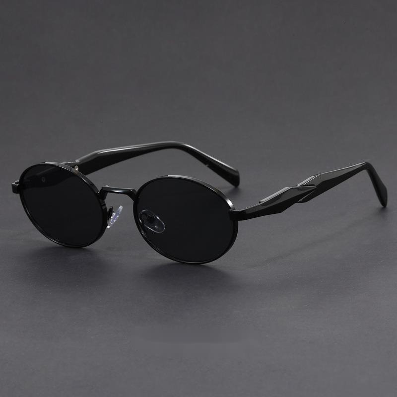 New Glasses elliptical frame light luxury women with a high-end feel, suitable for wearing sunscreen, fashionable designer sunglasses