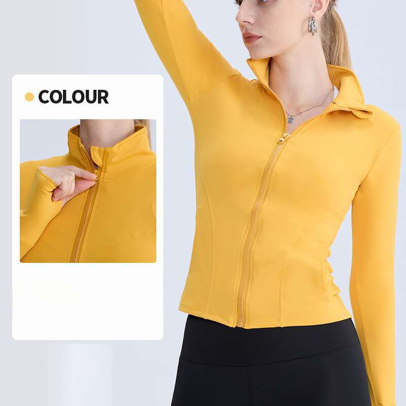 Spring/Summer Yoga Coat Women's European and American Zipper Pocket Sports Top Running Fiess Cardigan 2025 New Casual Versatile Fashion Clothing