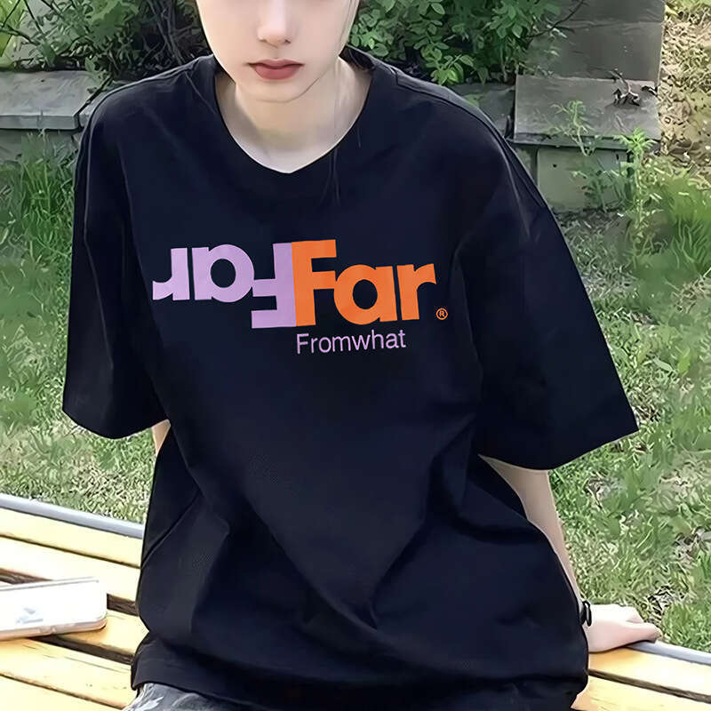 Minority fashion brand Far Archive letter printed Vibe style street hip-hop men's and women's loose short sleeved T-shirt