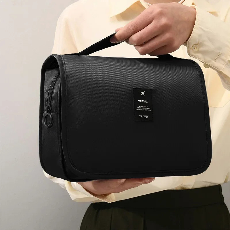 Large Capacity Toiletry Bag with Hanging Hook for Men and Women Waterproof Travel Cosmetic Bag Bathroom Storage Bag 250227