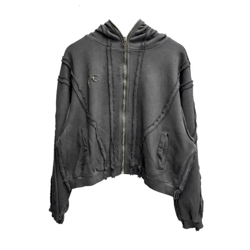 PFNW Worn Out deconstructs mens sportswear cardigan mens high street niche masked hooded sweatshirt spring trend 28W2570 250225