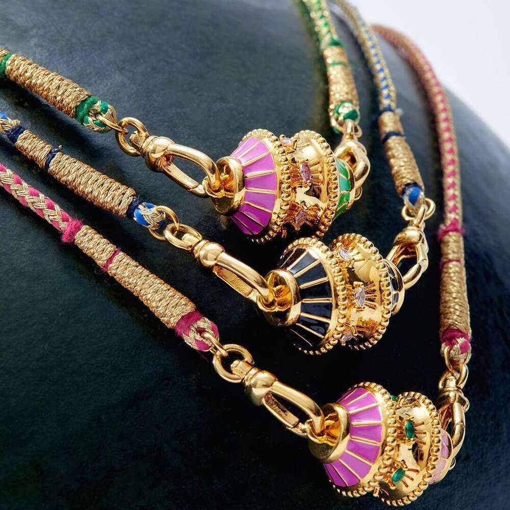 Dopamine Fried Dough Twists Valentine's Day Gift Irregular Necklace Vacuum Plating in Furnace