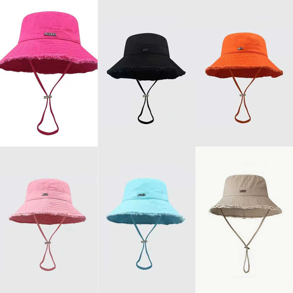 Wide Brim Hats Bucket Hats 2023 New Four Seasons Correct Edition J Family Letter Fisherman Hat Fashion Versatile for Men and Women Outdoor Sun Protect