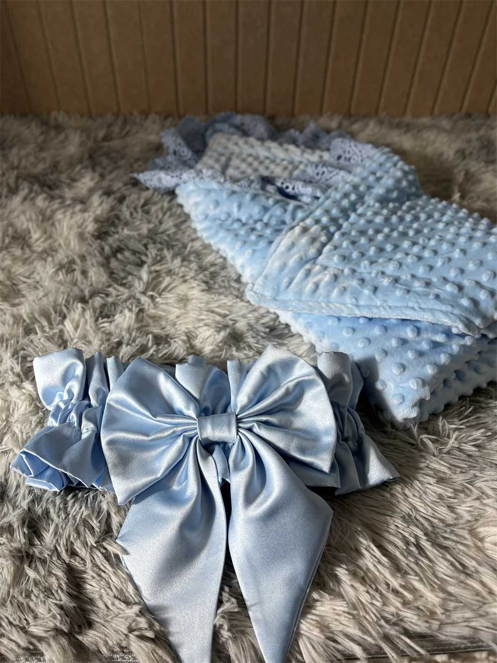 Baby Winter Swadle Blanket Boys and Girls French Lace Basic Reception Blanket Super Soft Newborn Registration Form Sleep Packaging Z250228