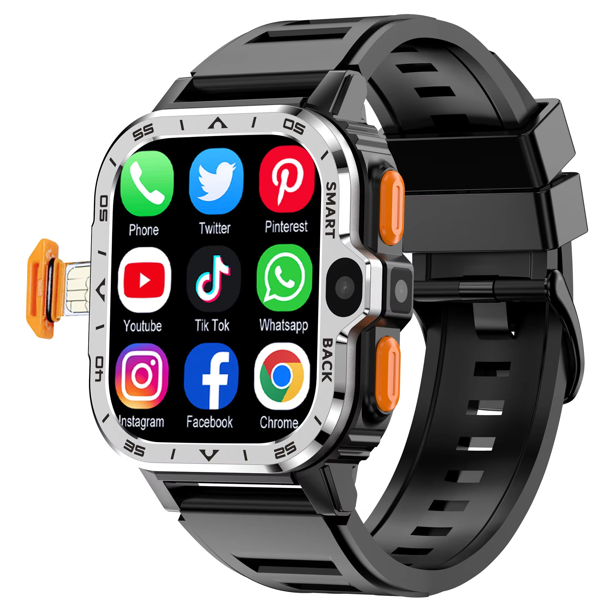 Android Smart Watch Men GPS 16G/64G ROM Storage HD Dual Camera NFC 2G 4G SIM Card WIFI Wireless Fast Internet Access
