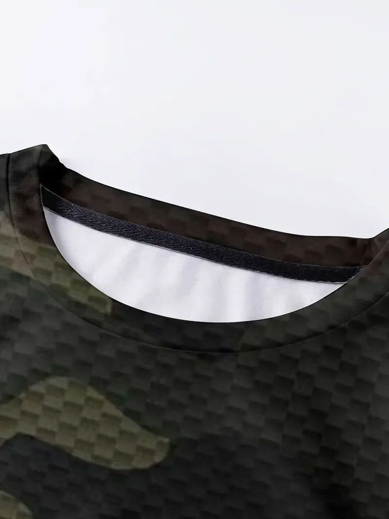 Summer Outdoor Mens T Shirt 3d Skull Warrior Camouflage Print Man Trendy Color Block Short Sleeve Tee Crew Neck TShirt Clothes 250225