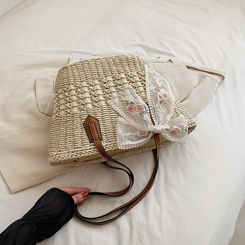 Woven high-capacity for women's 2024 new summer hollow out shoulder bag, beach commuting tote bag #swissmilitary