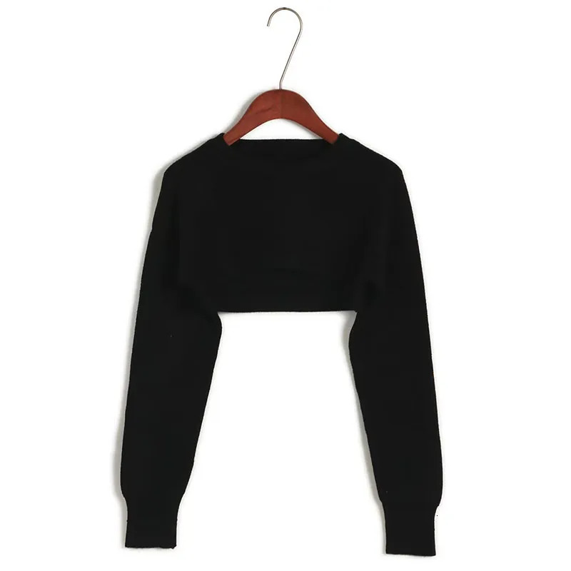 Womens Short Knitted Pullover Sweater Trend Irregular Streetwear O Neck Sweaters Female Autumn Vintage Y2K Jersey Crop Tops 250225